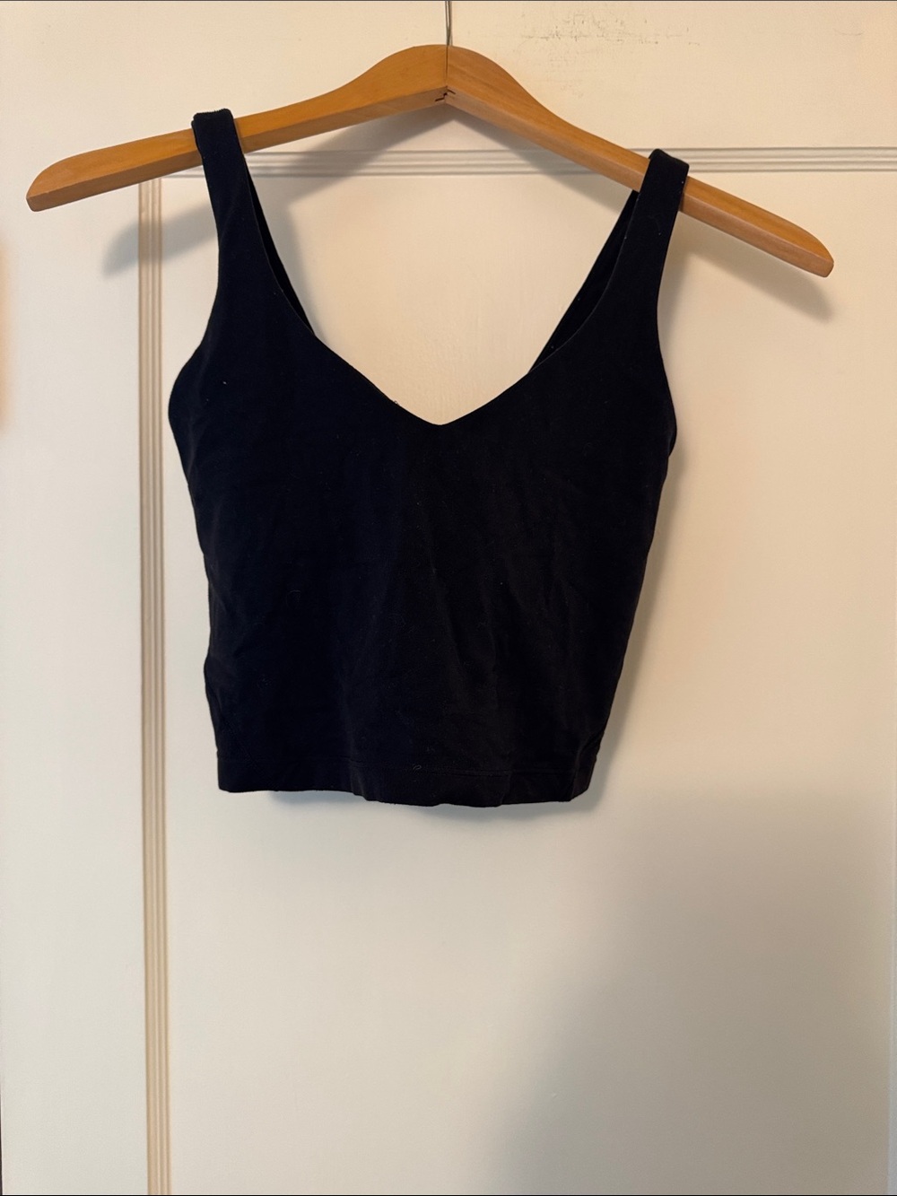 lululemon athletica Black V-Neck Cropped Tank